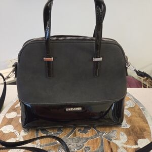 DAVID JONES Black/Charcoal Handbag